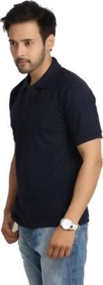 One-H Men's Polo Neck Half Sleeve Casual Tshirt Combo of Dark Blue, Maroon, Grey colors (Pack of 3) - Image 4