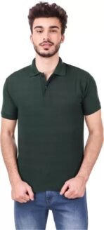 One-H Men's Polo Neck Short Sleeve Casual Tshirt Green color (Pack of 1)