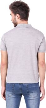 One-H Men's Polo Neck Half Sleeve Casual Tshirt Combo of Maroon, Black, Grey colors (Pack of 3) - Image 3